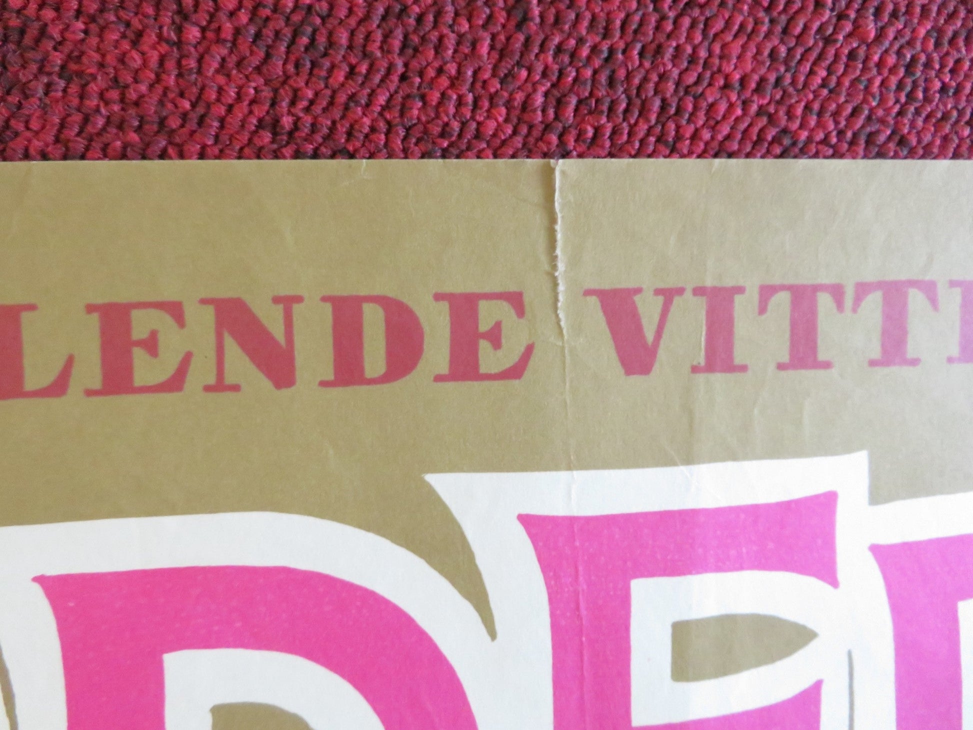 MY MAN GODFREY DANISH POSTER ROLLED DAVID NIVEN JUNE ALLYSON 1958 Rendezvous Cinema Movie posters