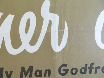 MY MAN GODFREY DANISH POSTER ROLLED DAVID NIVEN JUNE ALLYSON 1958 Rendezvous Cinema Movie posters