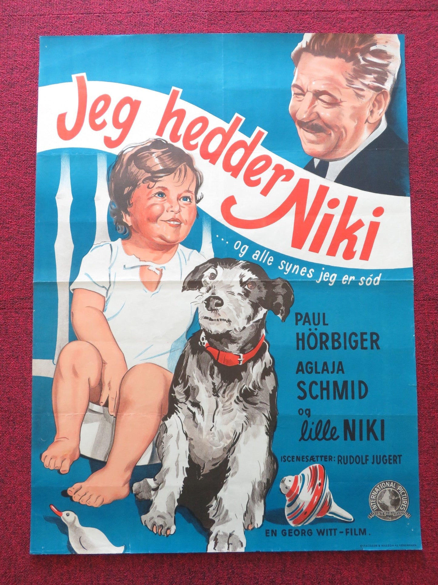 MY NAME IS NICKY DANISH POSTER ROLLED PAUL HORBIGER AGLAJA SCHMID 1953 Rendezvous Cinema Movie posters