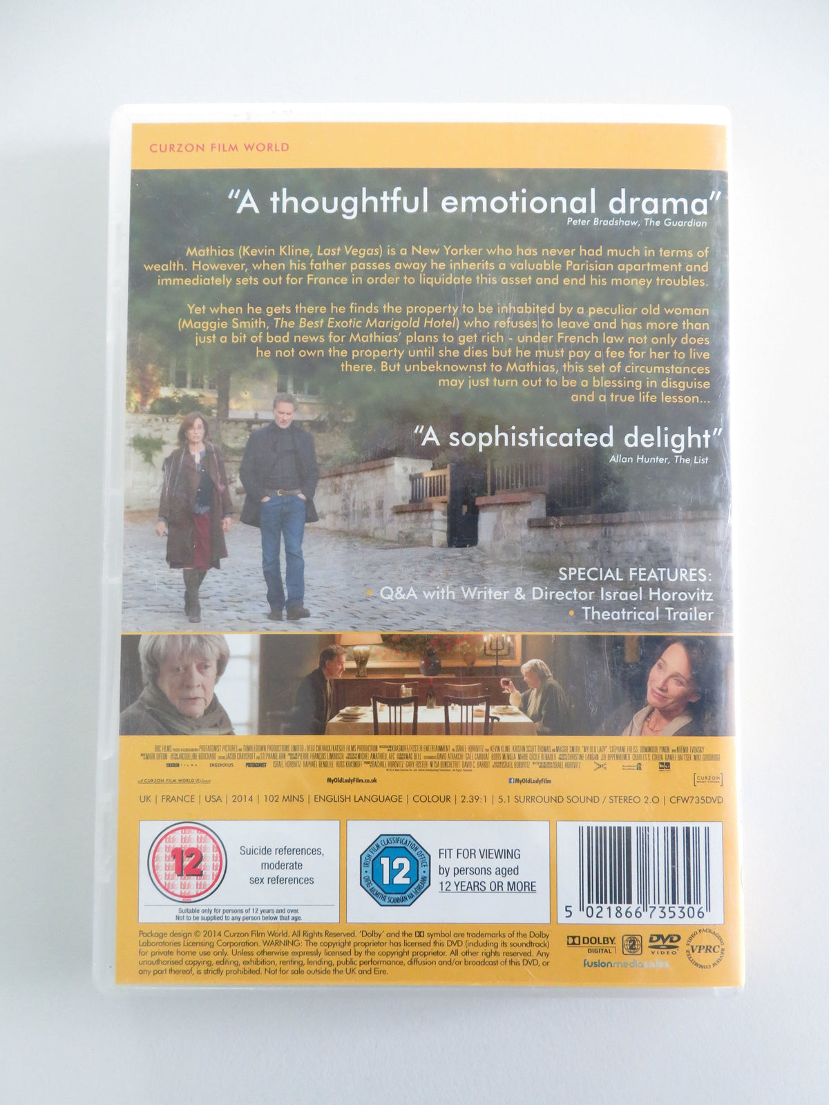 My Old Lady (DVD) Maggie Smith Kevin Kline Kristin Scott Thomas 2014 Region 2 Movie posters