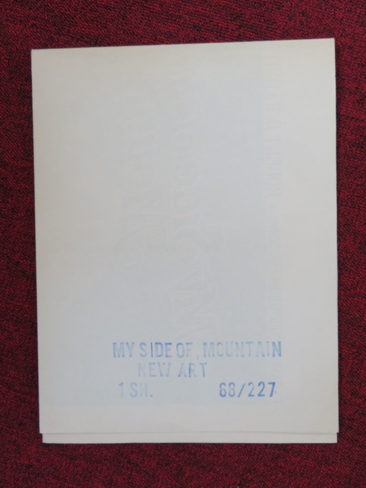 MY SIDE OF THE MOUNTAIN - B FOLDED US ONE SHEET POSTER TED ECCLES 1969 Rendezvous Cinema Movie posters