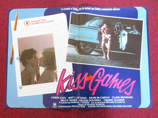 MY TUTOR - A ITALIAN FOTOBUSTA POSTER CAREN KAYE MATT LATTANZI 1983 Rendezvous Cinema Movie posters