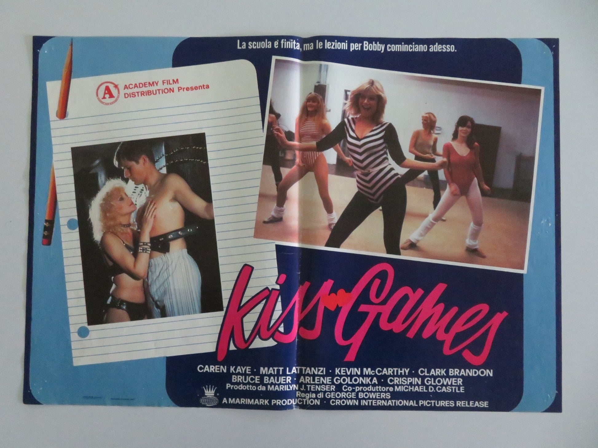 MY TUTOR ITALIAN FOTOBUSTA POSTERS LOT OF 4 CAREN KAYE MATT LATTANZI 1983 Movie posters