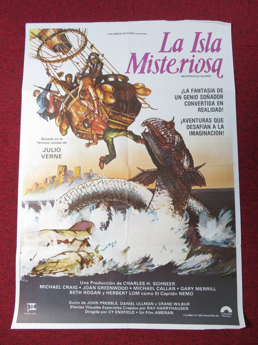 MYSTERIOUS ISLAND SPANISH POSTER MICHAEL CRAIG JOAN GREENWOOD R1970S Rendezvous Cinema Movie posters