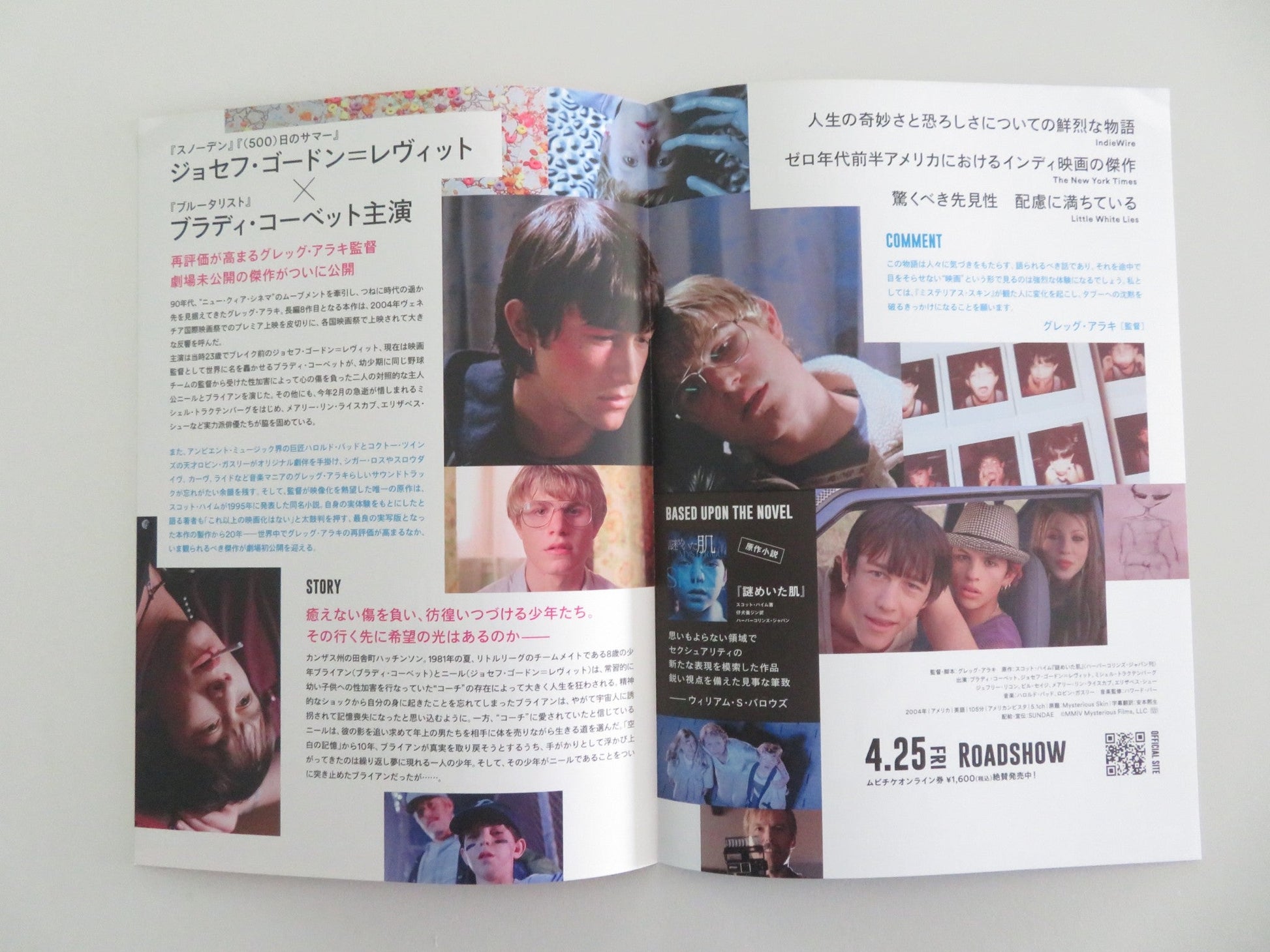 Mysterious Skin Japanese Chirashi (B5) Poster Elisabeth Shue Gordon - Levitt 2004 Movie posters