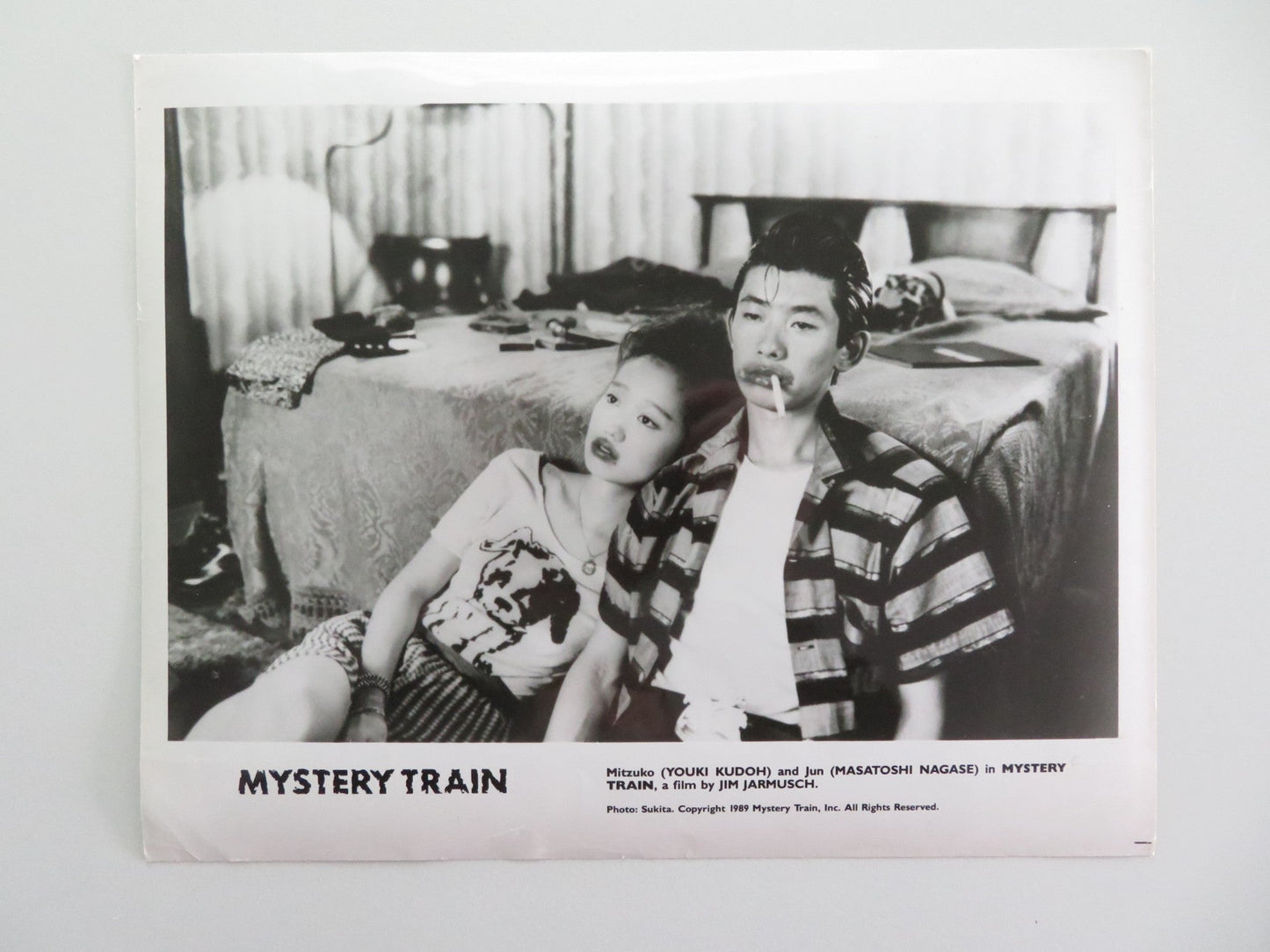 MYSTERY TRAIN - B MOVIE STILL PHOTO LOT OF 2 JIM JARMUSCH YOUKI KUDOH 1989 Movie posters