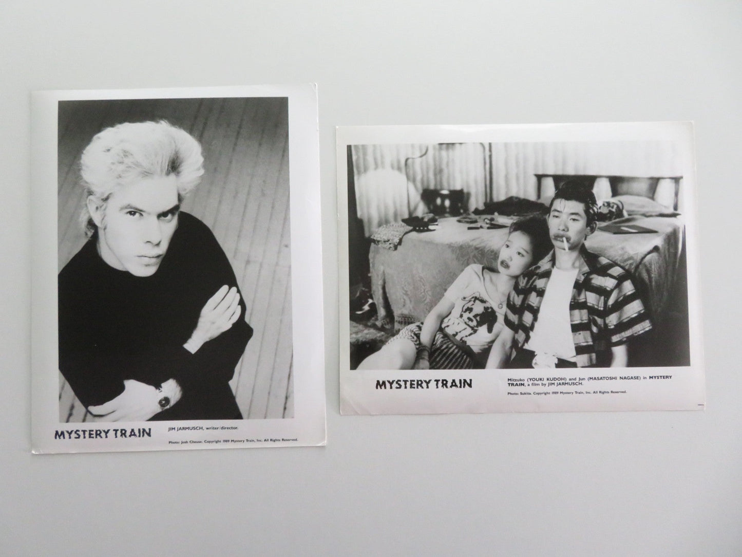 MYSTERY TRAIN - B MOVIE STILL PHOTO LOT OF 2 JIM JARMUSCH YOUKI KUDOH 1989 Movie posters