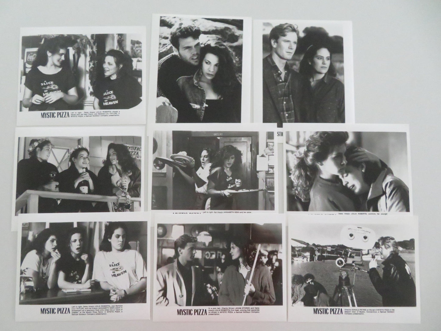 MYSTIC PIZZA MOVIE STILL PHOTO LOT OF 9 JULIA ROBERTS LILI TAYLOR 1988 Movie posters