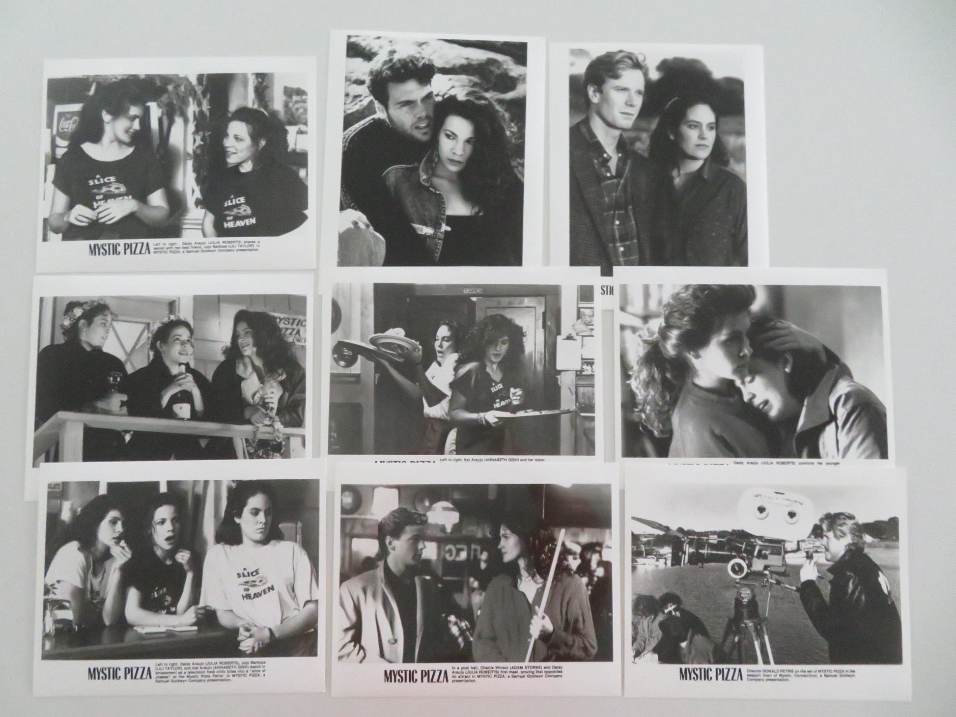 MYSTIC PIZZA MOVIE STILL PHOTO LOT OF 9 JULIA ROBERTS LILI TAYLOR 1988 Movie posters