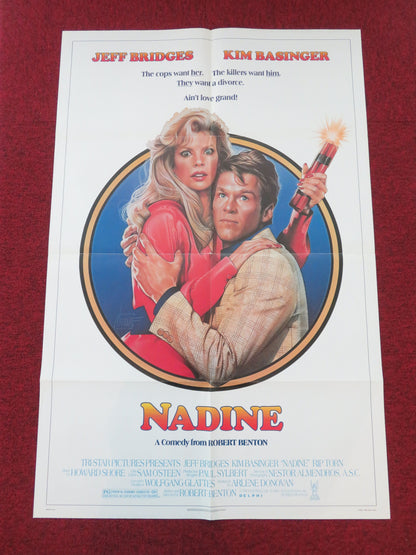 Nadine Folded US One Sheet Poster Jeff Bridges Kim Basinger 1987 Movie posters