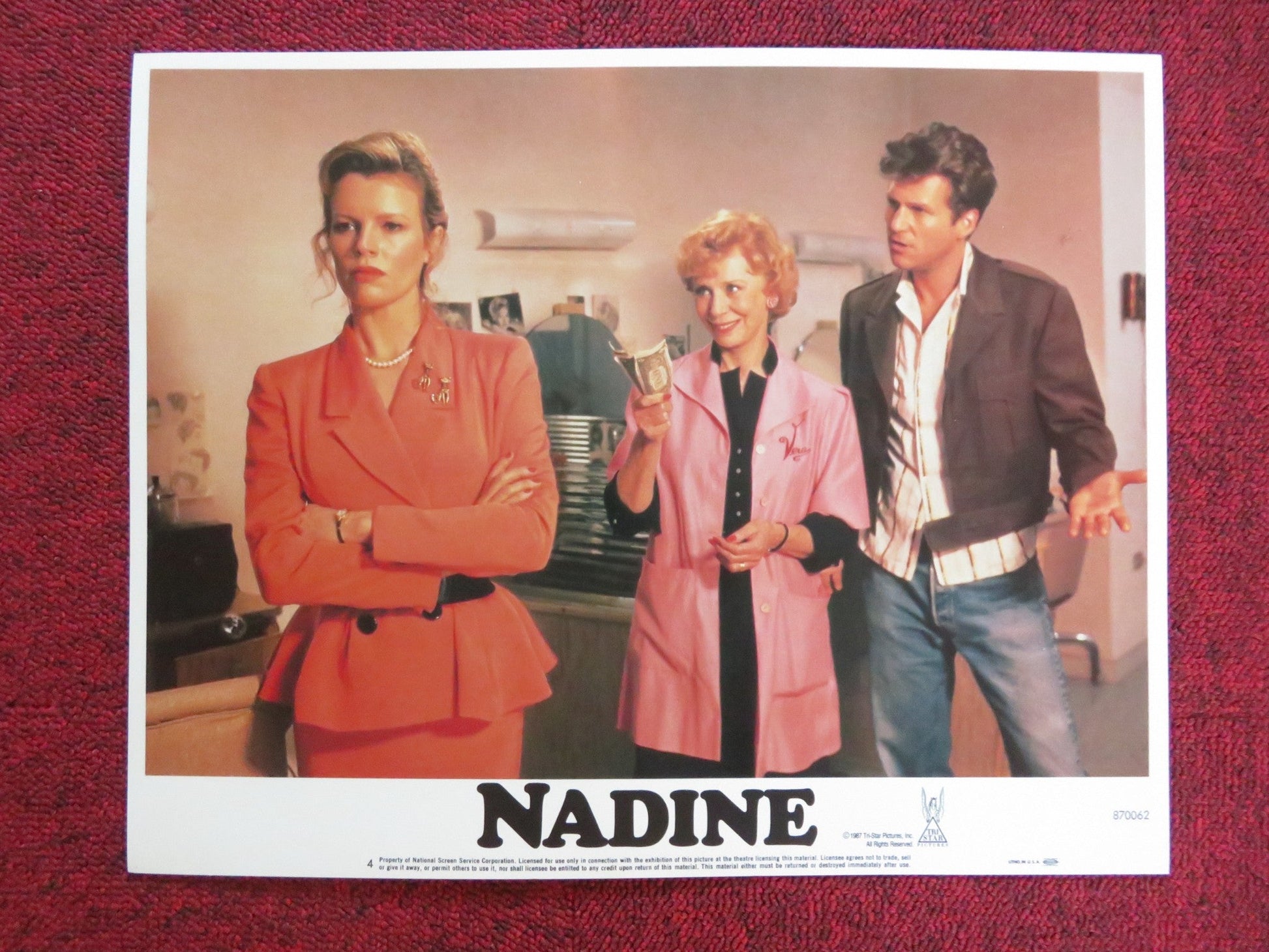NADINE US LOBBY CARD FULL SET KIM BASINGER JEFF BRIDGES 1987 Rendezvous Cinema Movie posters