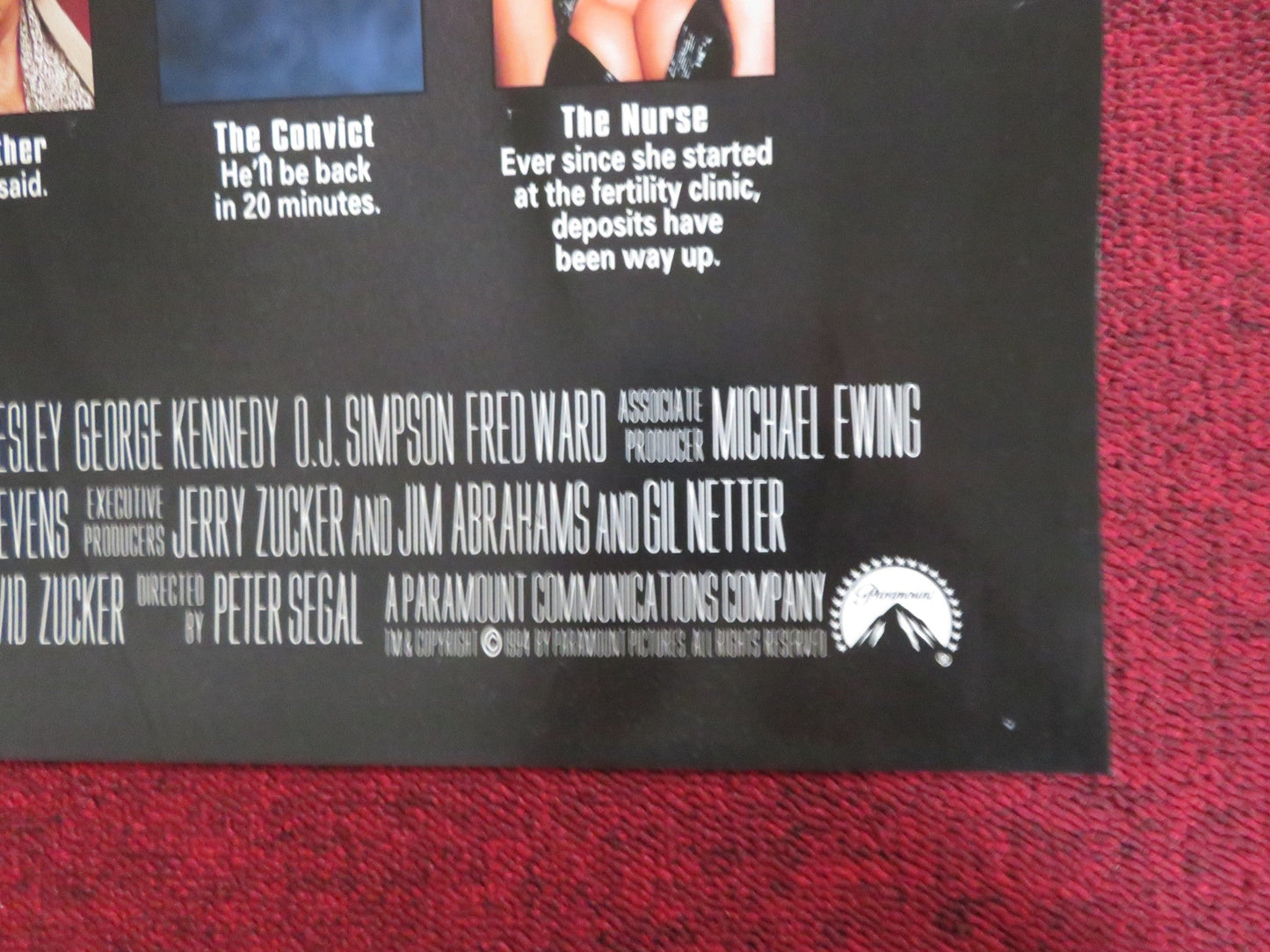 NAKED GUN 33 1/3 THE FINAL INSULT FOLDED US ONE SHEET POSTER LESLIE NIELSEN 1994 Rendezvous Cinema Movie posters