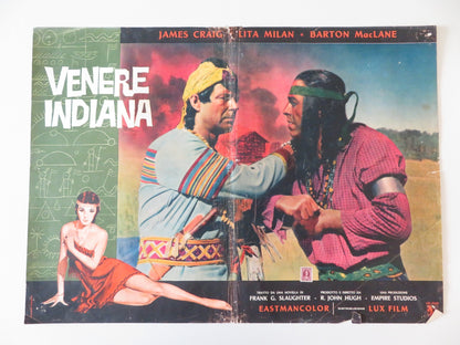 NAKED IN THE SUN - A ITALIAN FOTOBUSTA POSTER JAMES CRAIG LITA MILAN 1959 Rendezvous Cinema Movie posters
