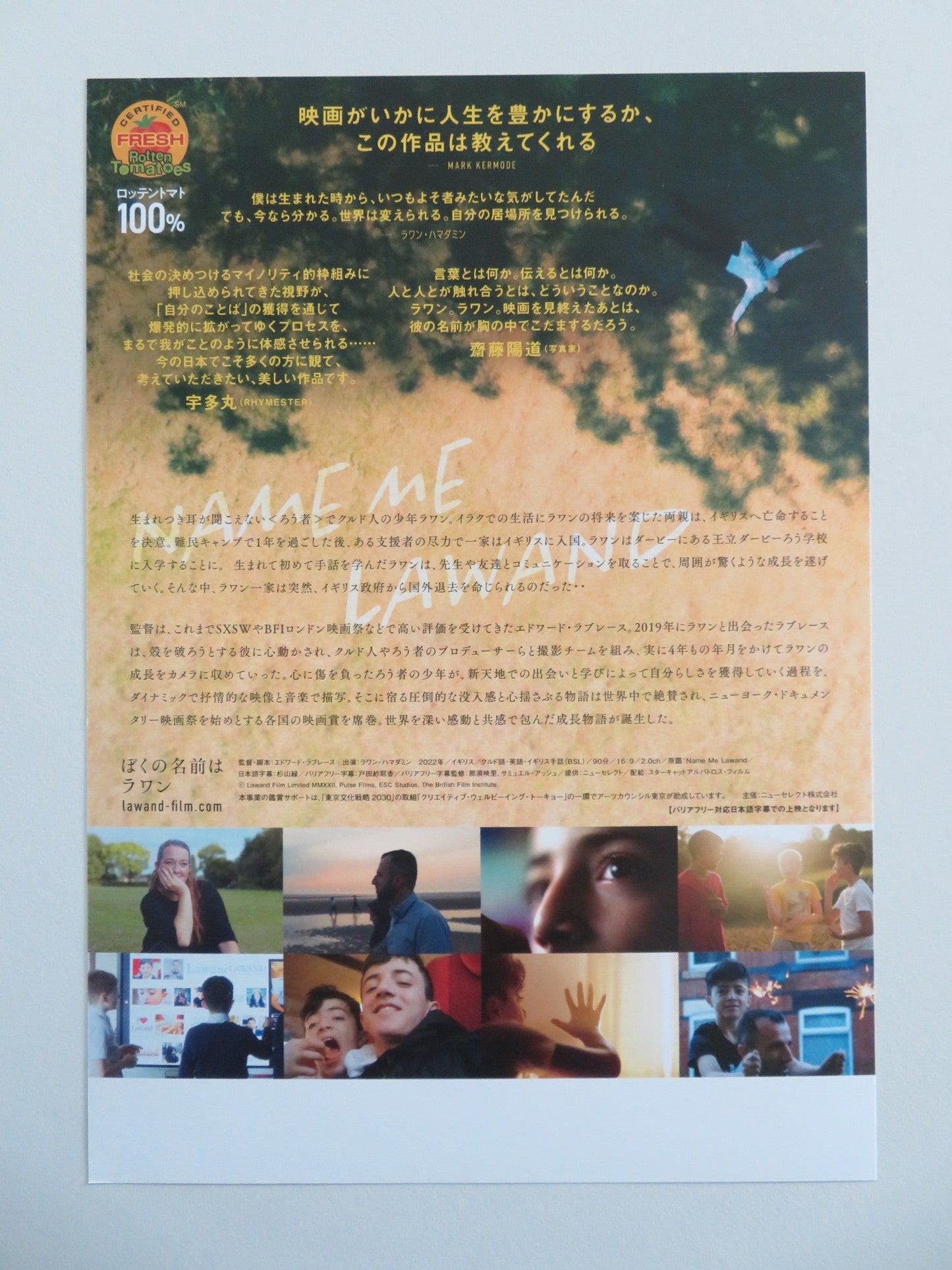 NAME ME LAWLAND JAPANESE CHIRASHI (B5) POSTER EDWARD LOVELACE 2022 Movie posters