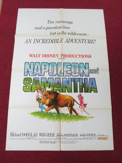 NAPOLEON AND SAMANTHA FOLDED US ONE SHEET POSTER DISNEY MICHAEL DOUGLAS 1972 Rendezvous Cinema Movie posters