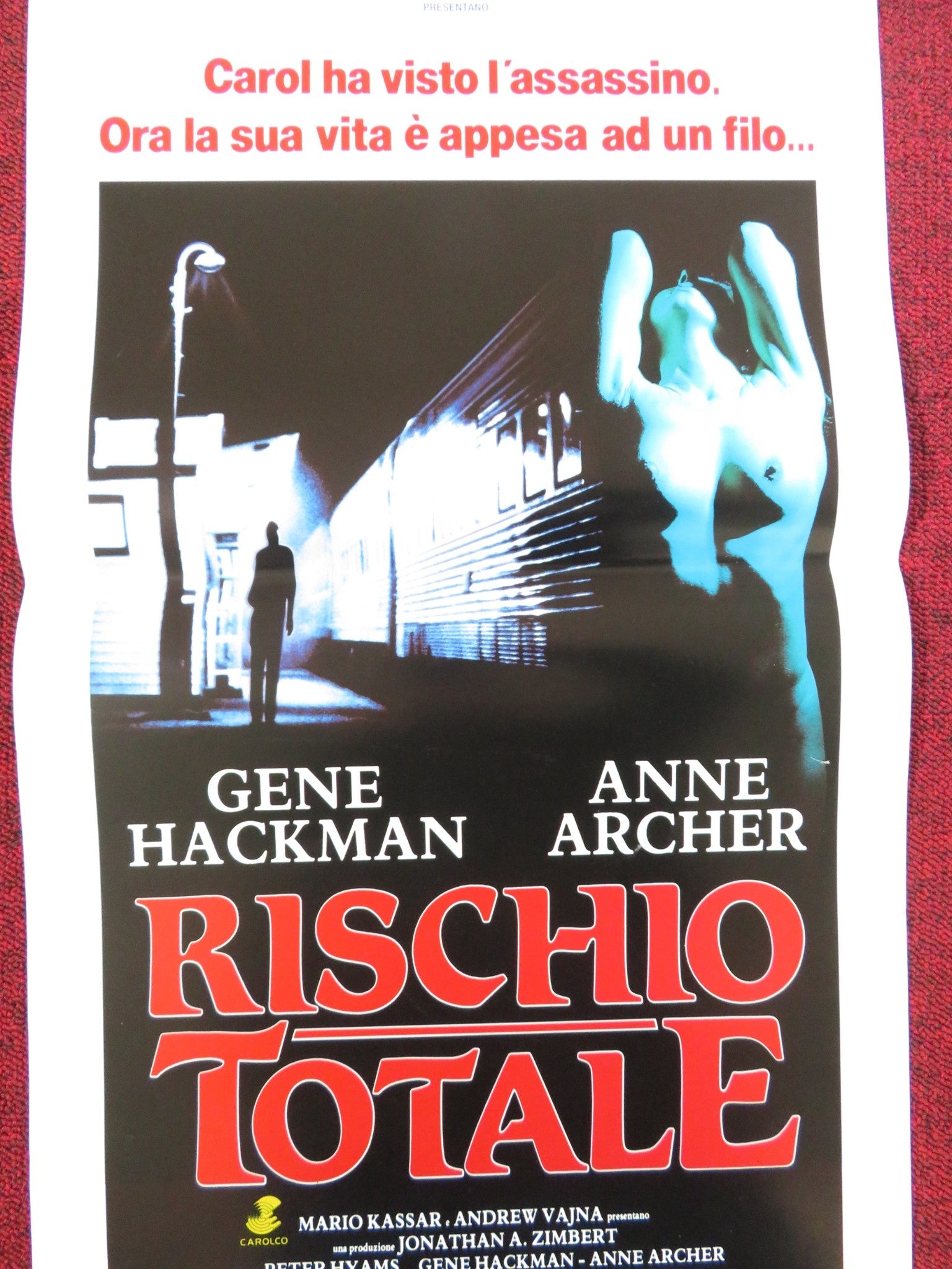 NARROW MARGIN ITALIAN LOCANDINA POSTER GENE HACKMAN ANN ARCHER 1990 Rendezvous Cinema Movie posters