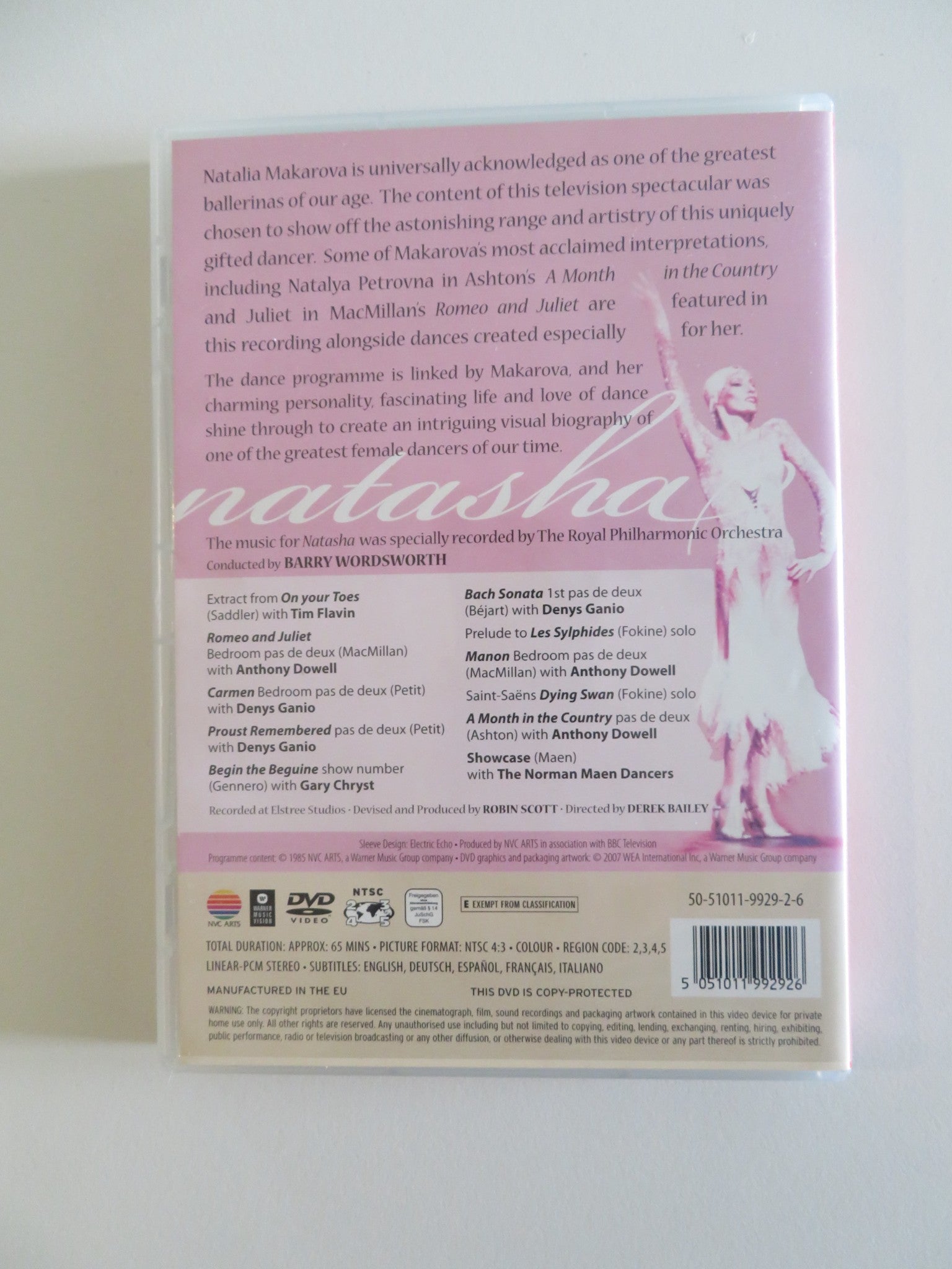 NATALIA MAKAROVA - NATASHA (DVD) ANTHONY DOWELL DENYS GANIO 2007 REGION 2,3,4,5 Rendezvous Cinema Movie posters