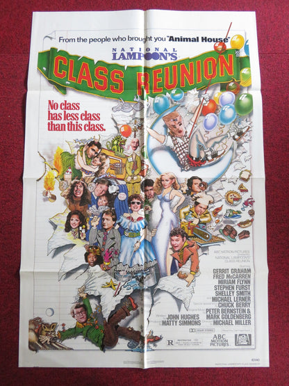 NATIONAL LAMPOON'S CLASS REUNION FOLDED US ONE SHEET POSTER GERRIT GRAHAM 1982 Rendezvous Cinema Movie posters