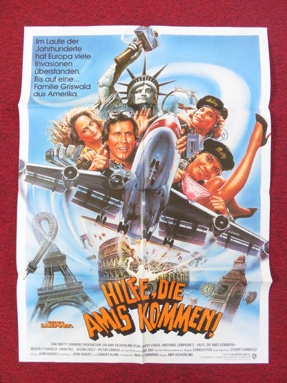 NATIONAL LAMPOON'S EUROPEAN VACATION GERMAN A1 POSTER FOLDED CHEVY CHASE 1986 Rendezvous Cinema Movie posters