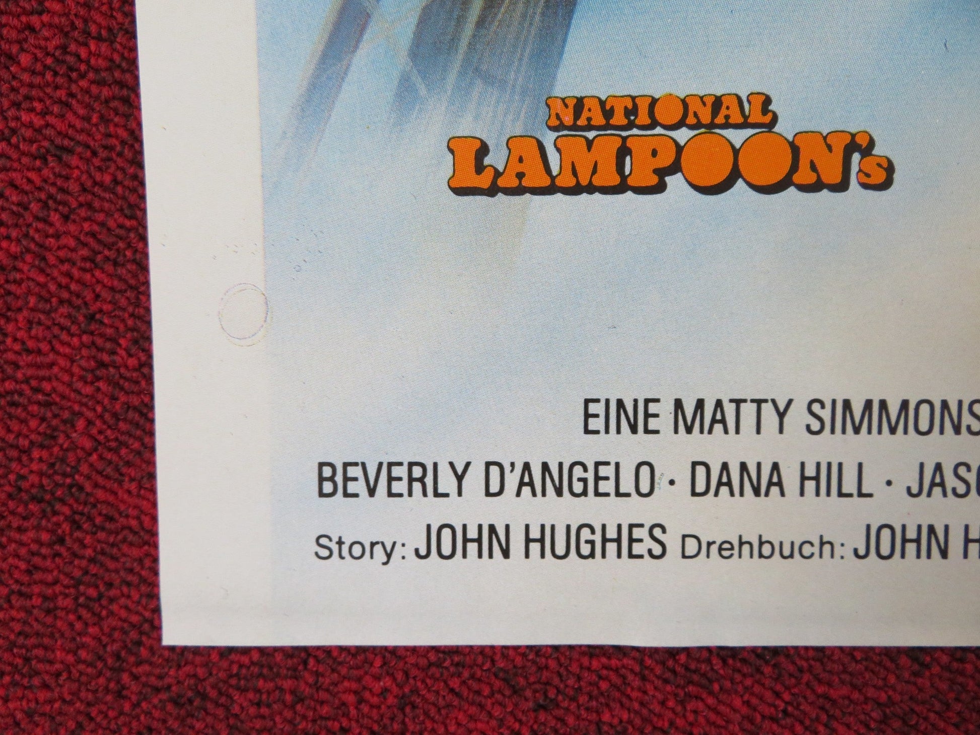 NATIONAL LAMPOON'S EUROPEAN VACATION GERMAN A1 POSTER FOLDED CHEVY CHASE 1986 Rendezvous Cinema Movie posters