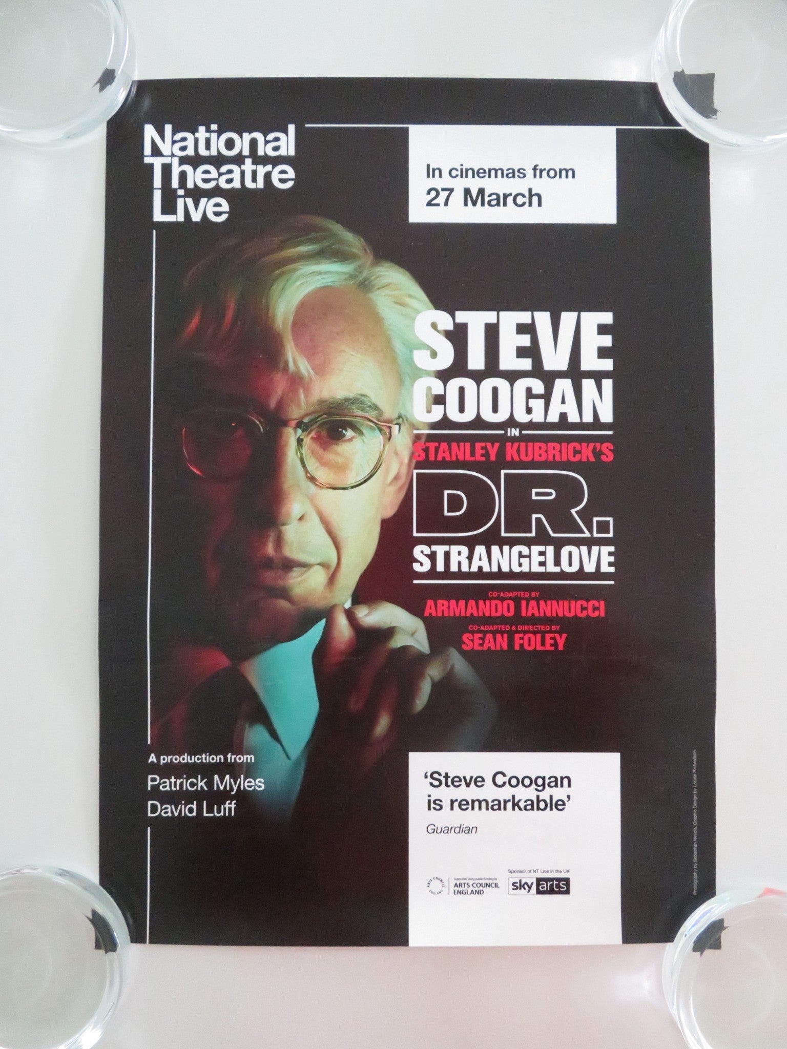 NATIONAL THEATRE LIVE: DR. STRANGELOVE ROLLED POSTER STEVE COOGAN 2025 Movie posters