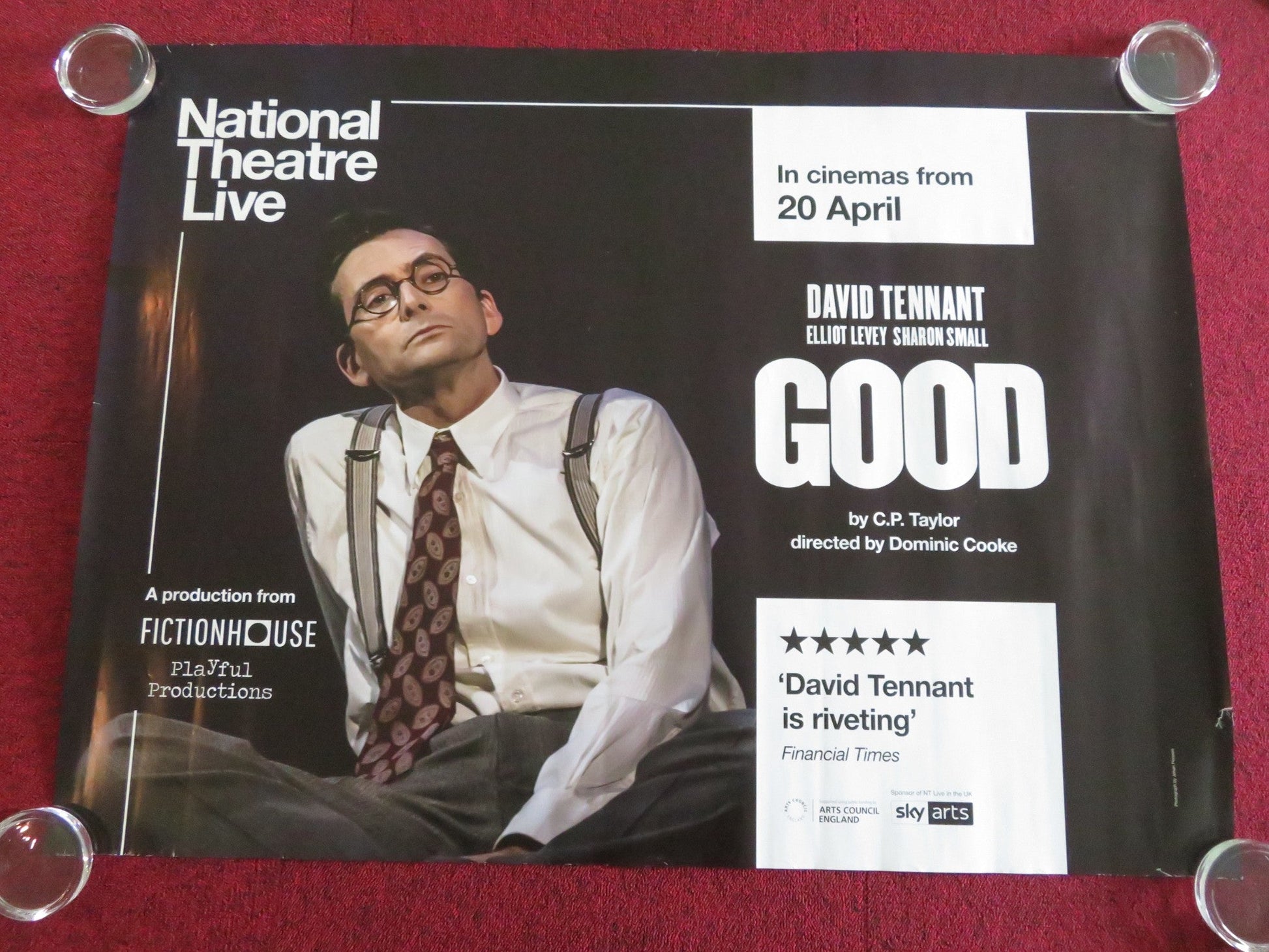 NATIONAL THEATRE LIVE: GOOD UK QUAD ROLLED POSTER DAVID TENNANT LEVEY 2023 - Rendezvous Cinema