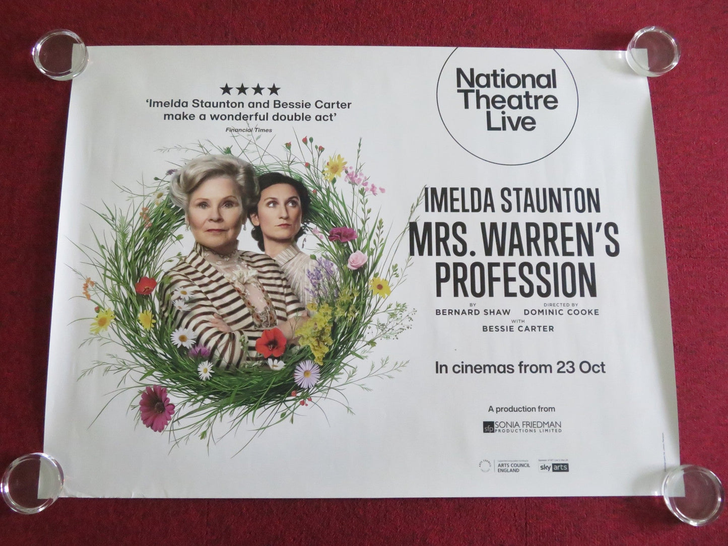 NATIONAL THEATRE LIVE: MRS. WARREN'S PROFESSION UK QUAD ROLLED POSTER 2025 Movie posters