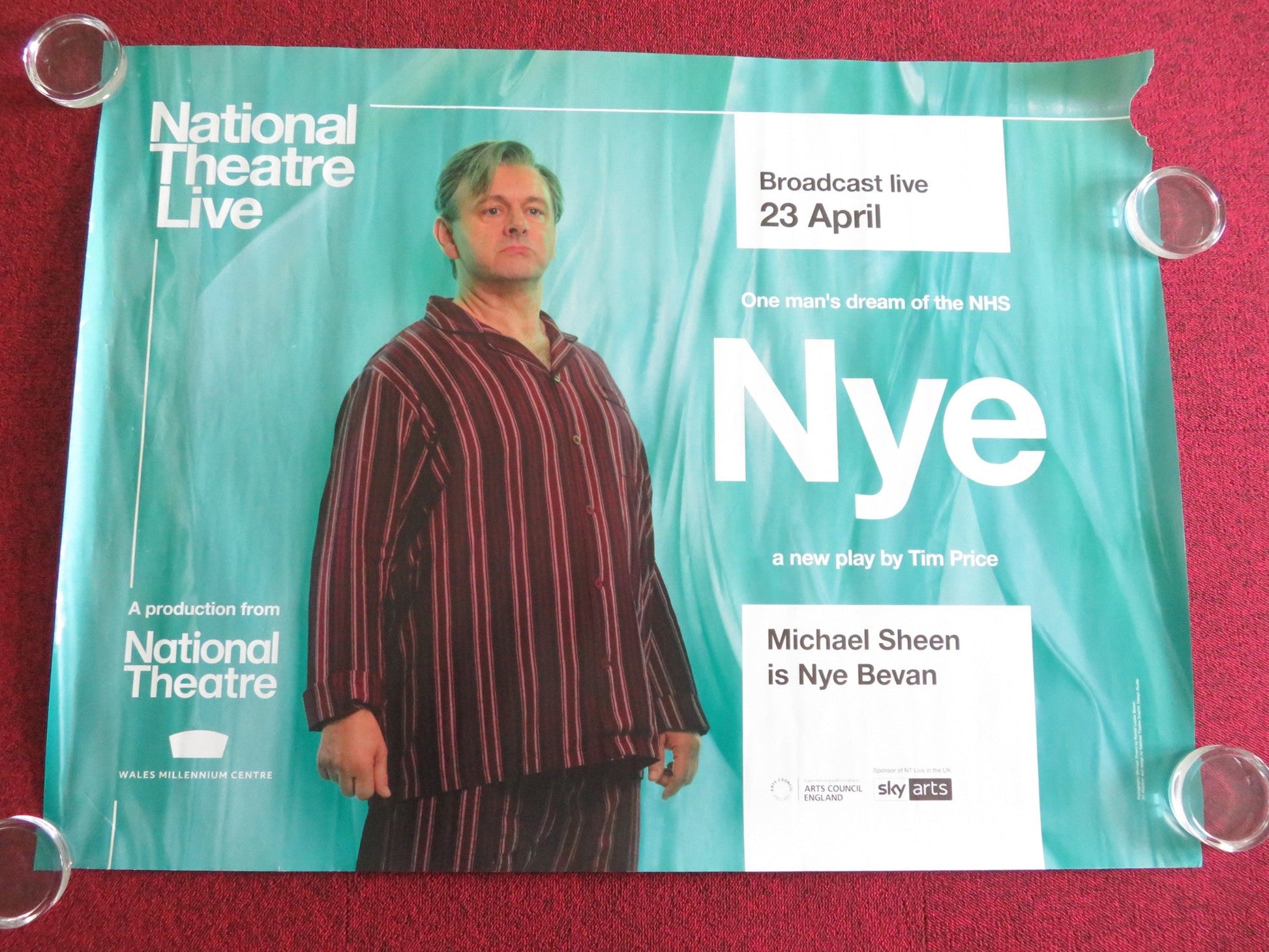 NATIONAL THEATRE LIVE: NYE UK QUAD ROLLED POSTER MICHAEL SHEEN SHARON SMALL 2024 Movie posters