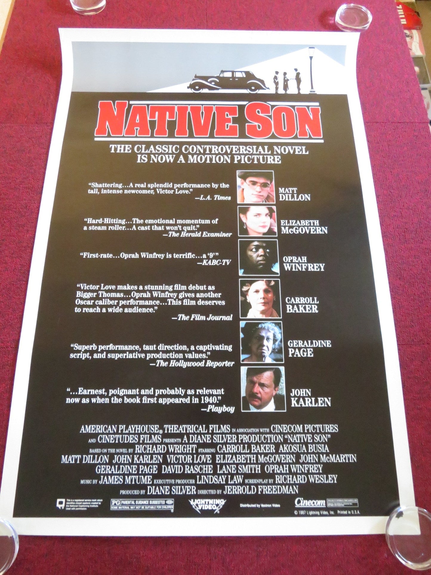 NATIVE SON US ONE SHEET ROLLED POSTER MATT DILLON ELIZABETH MCGOVERN 1987 Rendezvous Cinema Movie posters