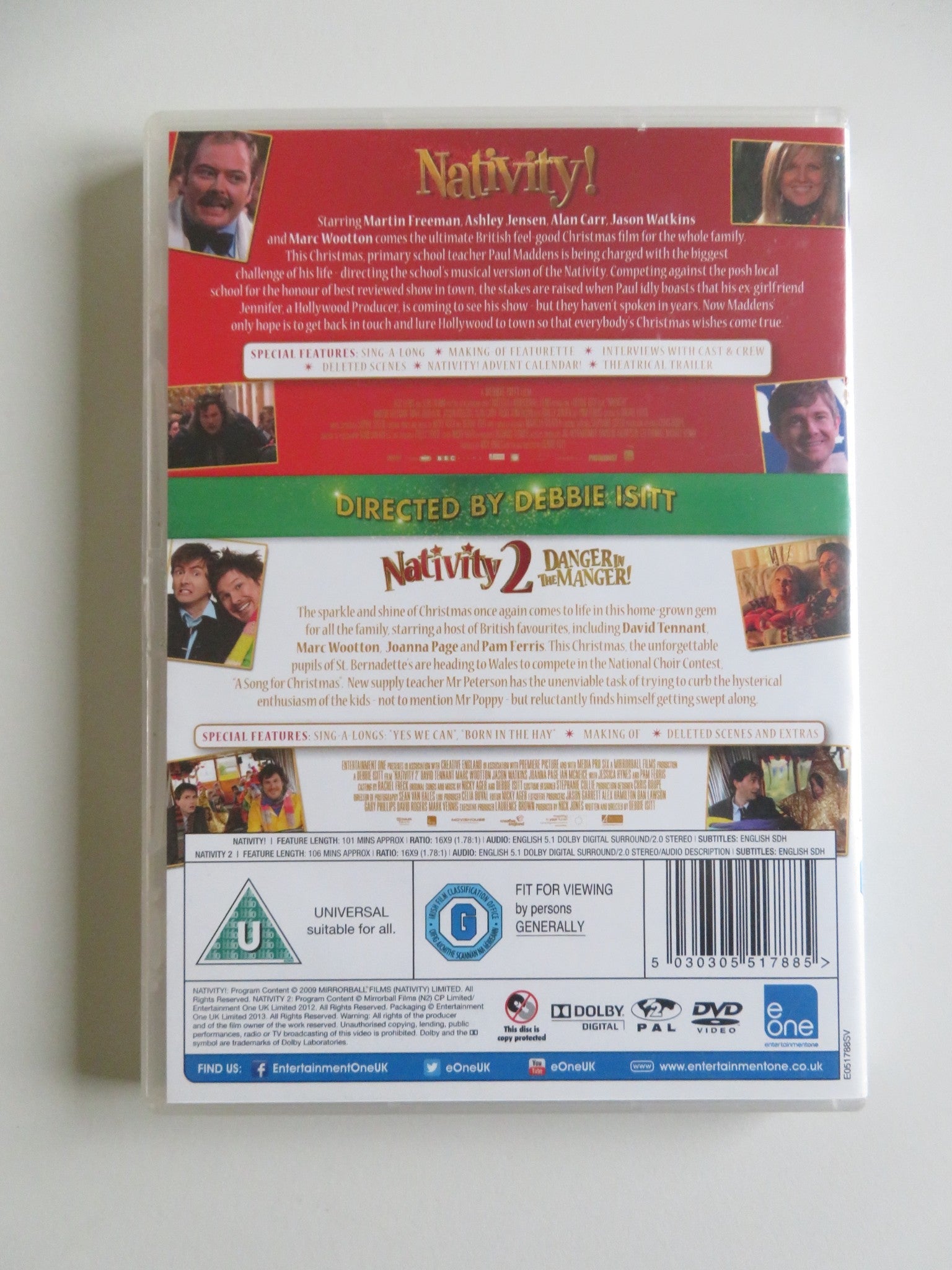 NATIVITY + NATIVITY 2: DANGER IN THE MANGER (DVD) MARTIN FREEMAN 2009 REGION 2 Movie posters