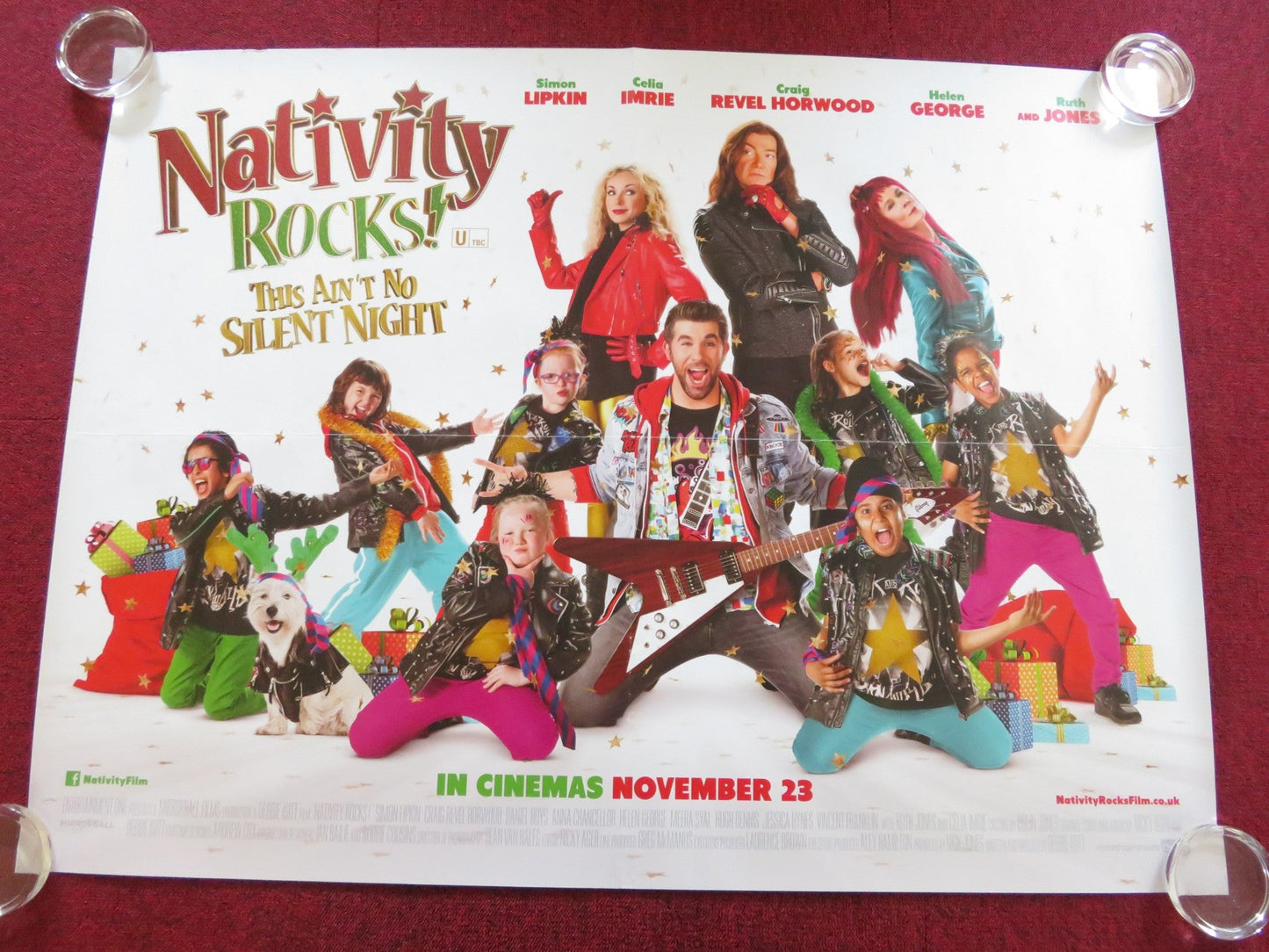 NATIVITY ROCKS! THIS AIN'T NO SILENT NIGHT UK QUAD ROLLED POSTER S.LIPKIN 2018 Rendezvous Cinema Movie posters
