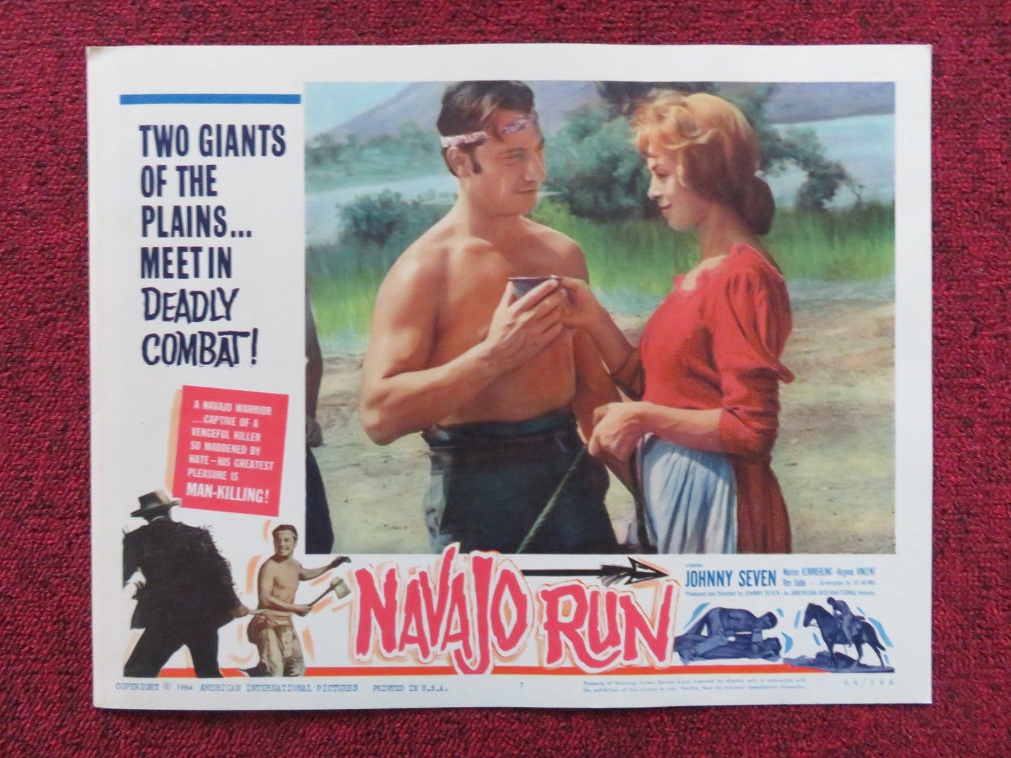 NAVAJO RUN US LOBBY CARD FULL SET JOHNNY SEVEN WARREN KEMMERLING 1964 Rendezvous Cinema Movie posters