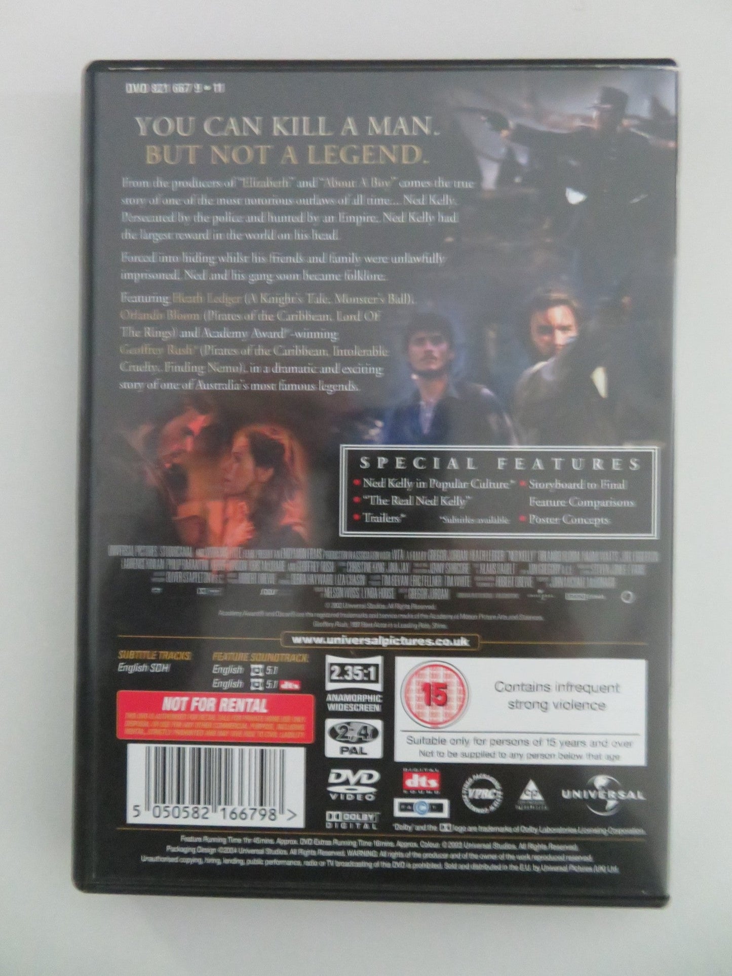 NED KELLY (DVD) HEATH LEDGER ORLANDO BLOOM 2003 REGION 2,4 Movie posters