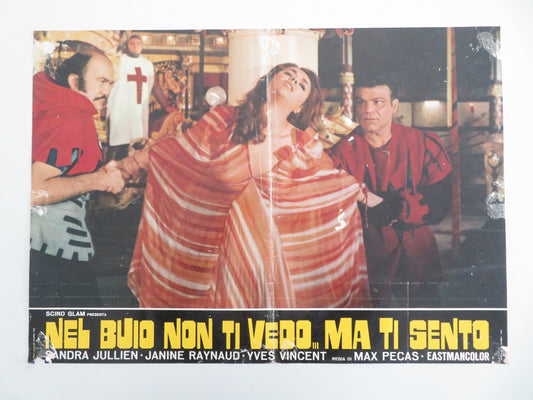 NEL BUIO NON TI VEDO MA TI SENTO - B ITALIAN FOTOBUSTA POSTER SANDRA JULIEN 1972 Movie posters
