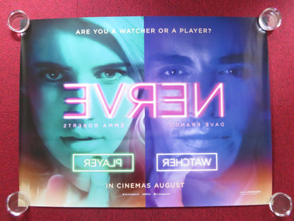 NERVE UK QUAD ROLLED POSTER EMMA ROBERT DAVE FRANCO 2016 Rendezvous Cinema Movie posters