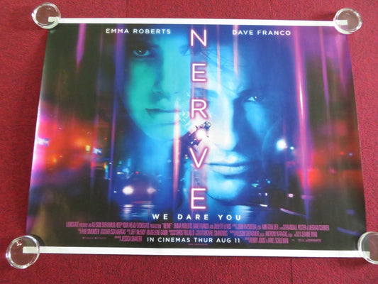 NERVE UK QUAD ROLLED POSTER EMMA ROBERTS DAVE FRANCO 2016 - Rendezvous Cinema