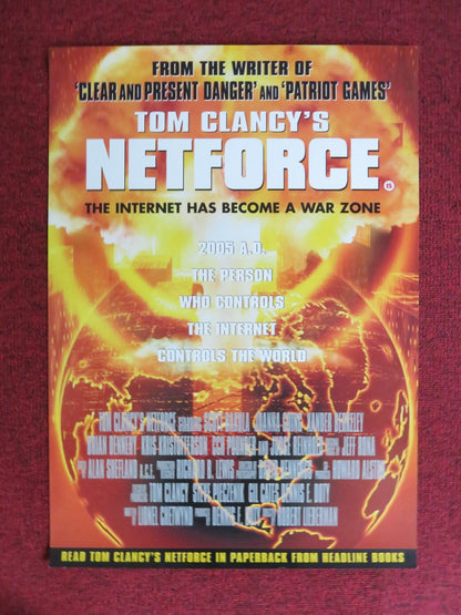 NETFORCE VHS POSTER POSTER SCOTT BAKULA JOANNA GOING 1999 Rendezvous Cinema Movie posters