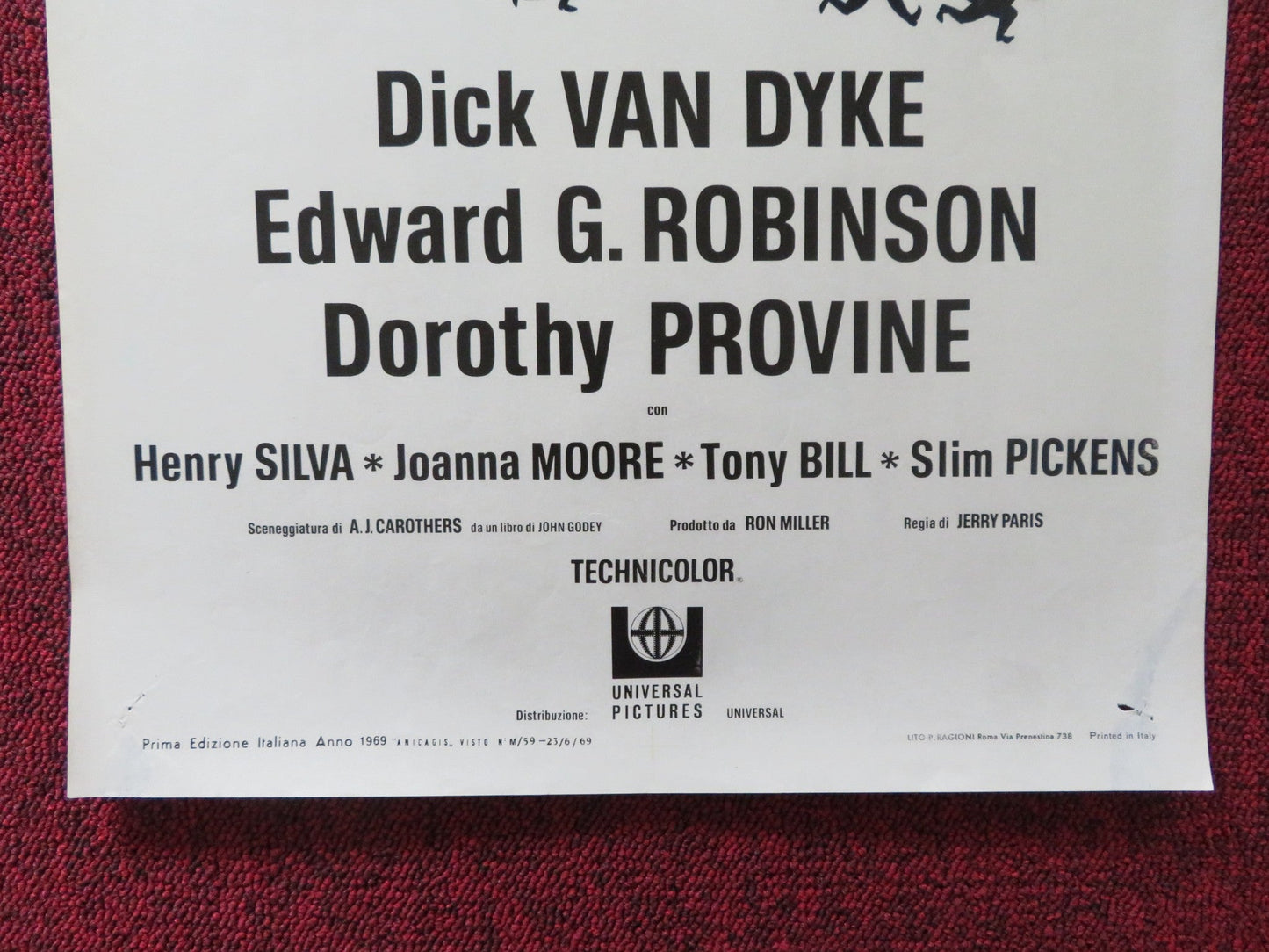 NEVER A DULL MOMENT ITALIAN LOCANDINA POSTER DISNEY DICK VAN DYKE 1969 Rendezvous Cinema Movie posters