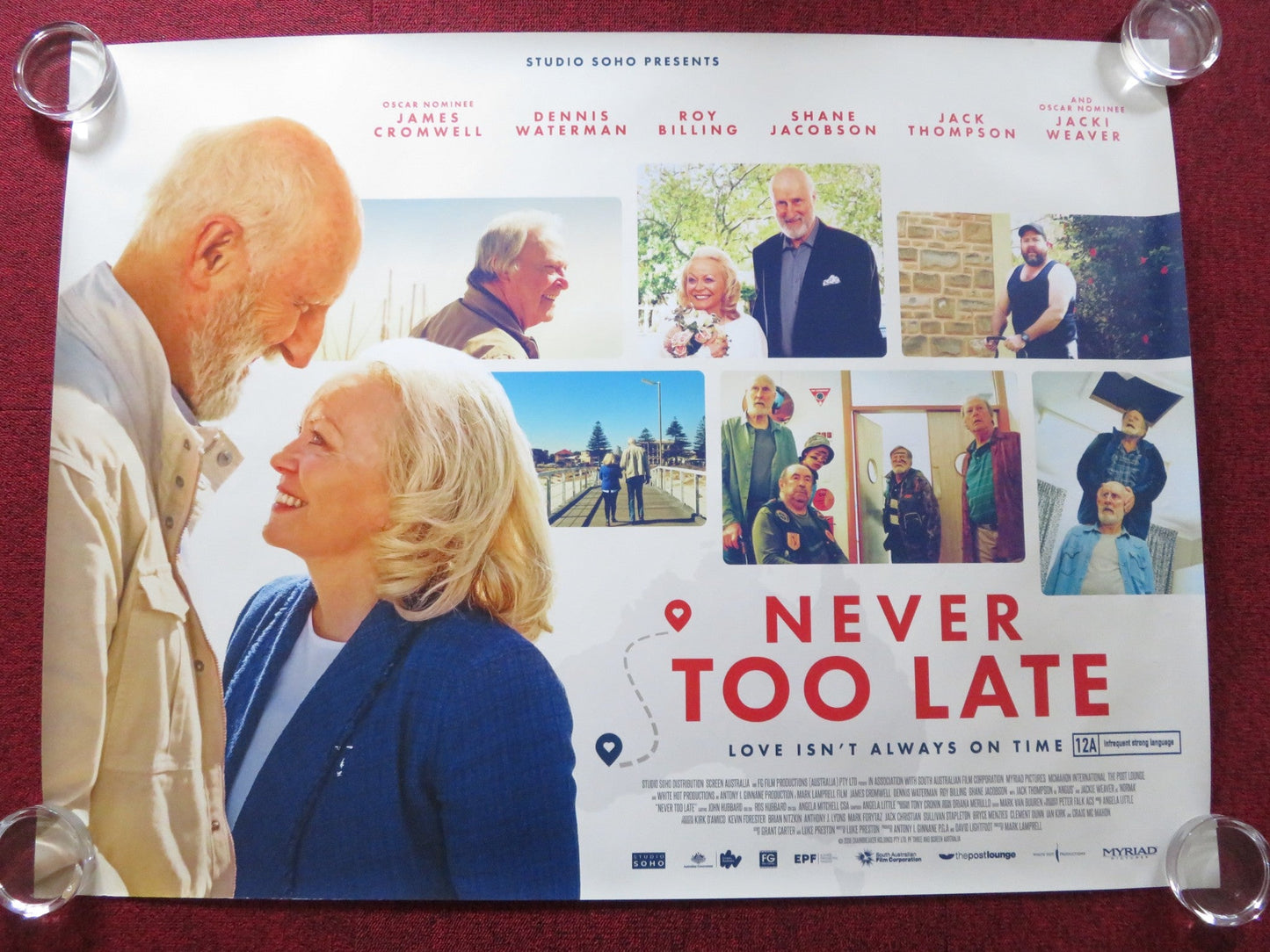 NEVER TOO LATE UK QUAD ROLLED POSTER JAMES CROMWELL DENNIS WATERMAN 2020 Rendezvous Cinema Movie posters