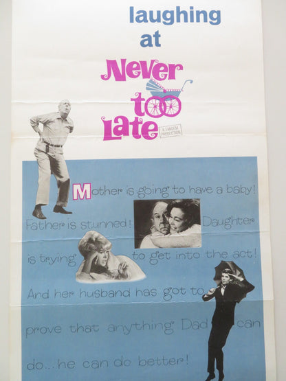 NEVER TOO LATE US INSERT POSTER PAUL FORD CONNIE STEVENS 1965 Rendezvous Cinema Movie posters