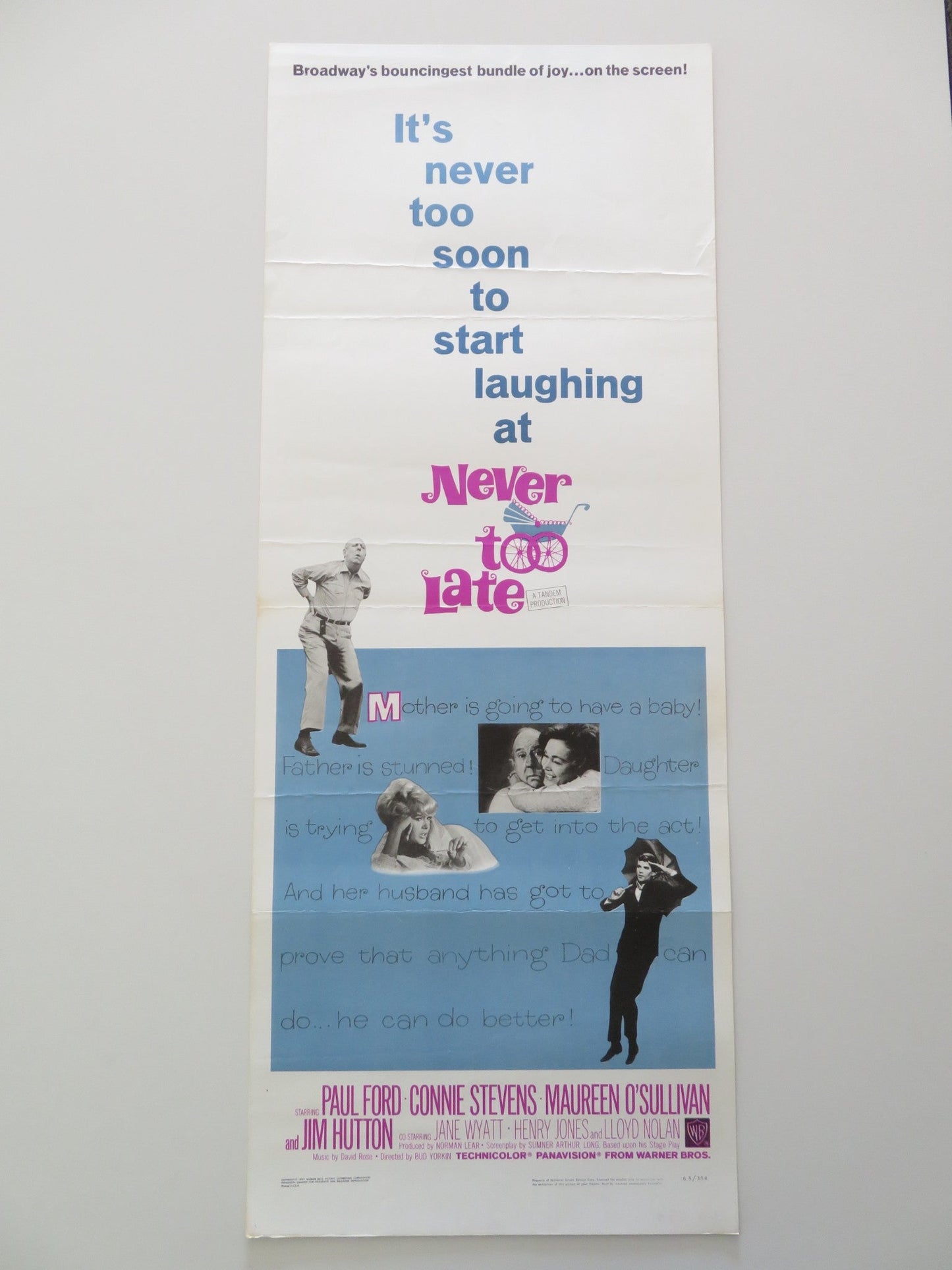 NEVER TOO LATE US INSERT POSTER PAUL FORD CONNIE STEVENS 1965 Rendezvous Cinema Movie posters