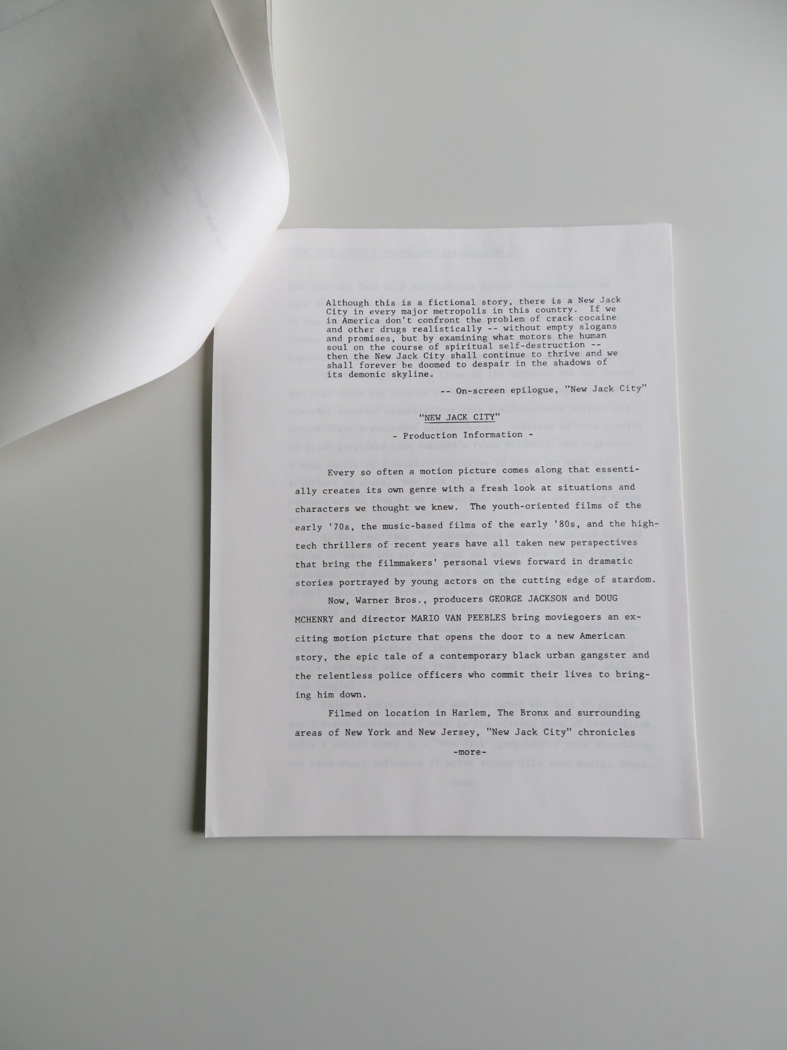 NEW JACK CITY PRESS KIT 1991 WESLEY SNIPES ICE - T CHRIS ROCK Movie posters