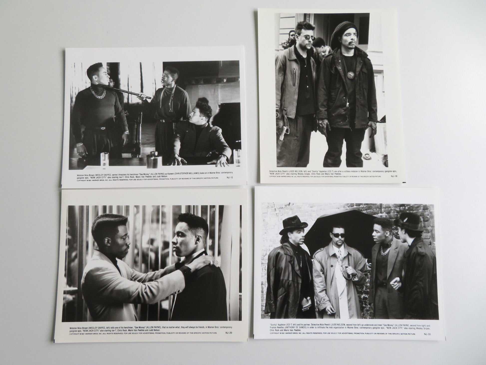 NEW JACK CITY PRESS KIT 1991 WESLEY SNIPES ICE - T CHRIS ROCK Movie posters