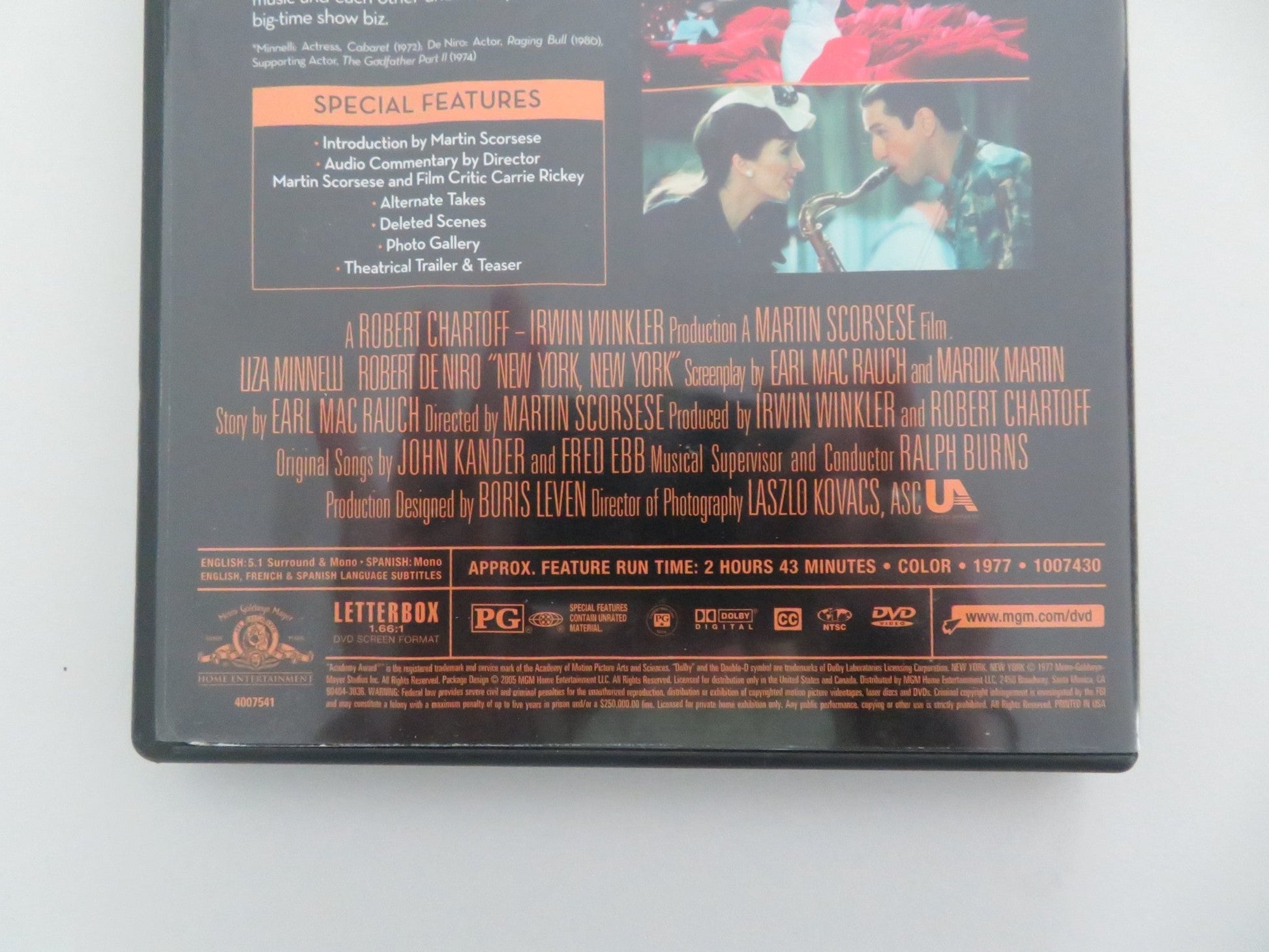 NEW YORK, NEW YORK (DVD) LIZA MINNELLI ROBERT DE NIRO 1977 REGION 1 Movie posters