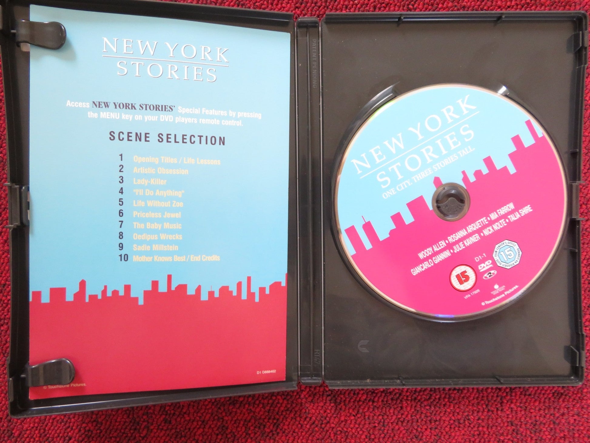 NEW YORK STORIES (DVD) WOODY ALLEN NICK NOLTE COPPOLA SCORSESE 1989 REGION 2 Rendezvous Cinema Movie posters