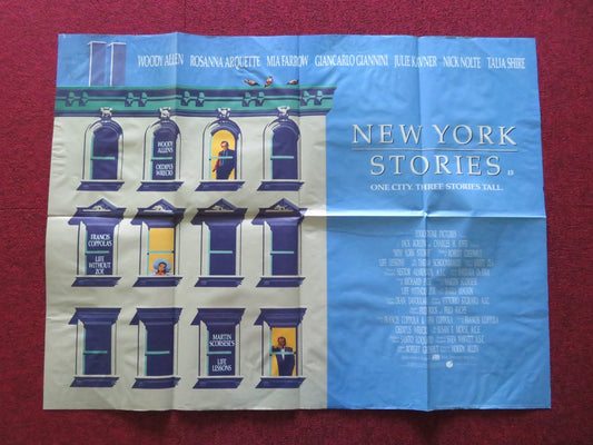 NEW YORK STORIES UK QUAD POSTER FOLDED WOODY ALLEN MIA FARROW 1989 - Rendezvous Cinema