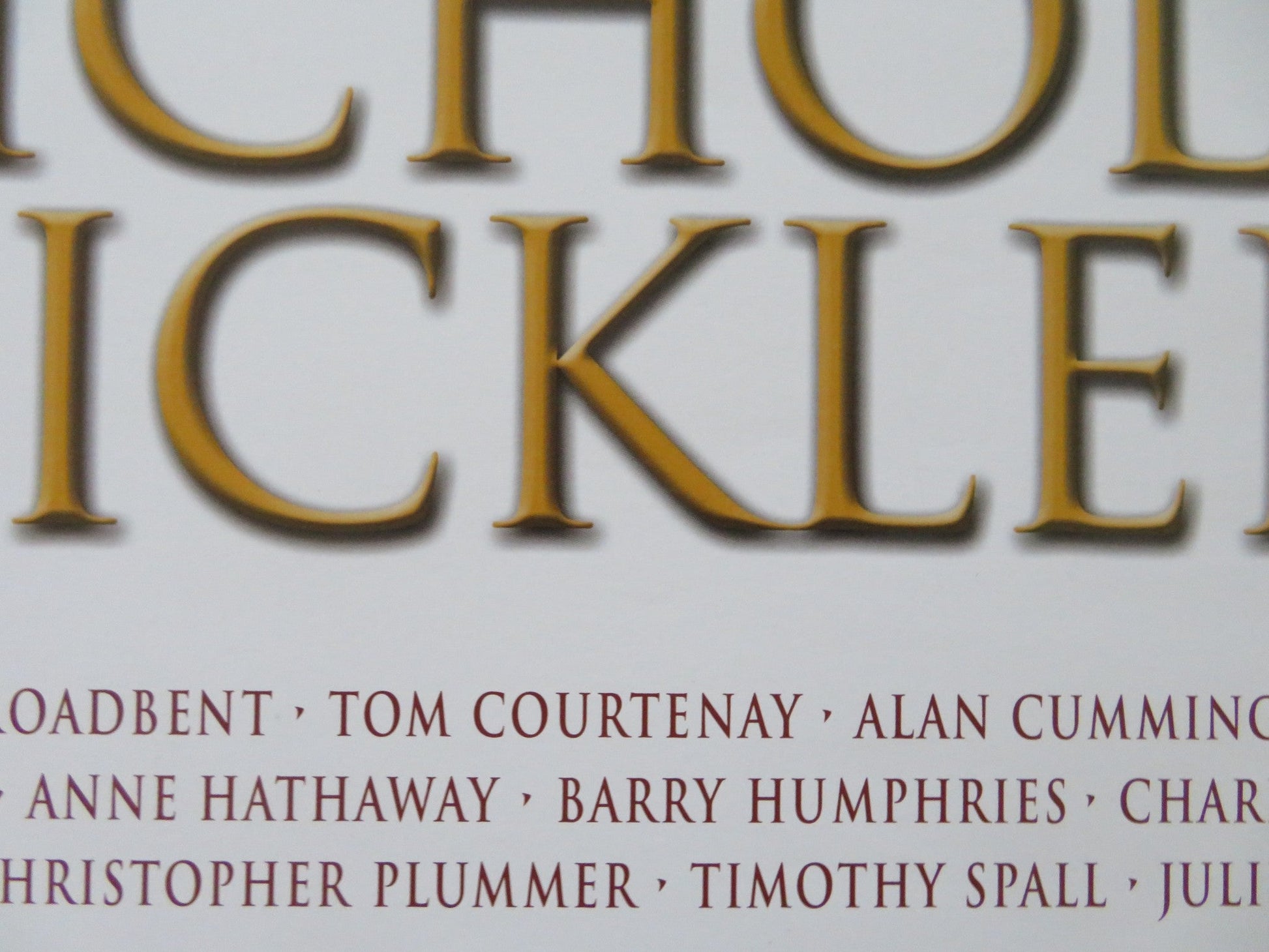 NICHOLAS NICKLEBY DVD & VHS VIDEO POSTER JAMIE BELL JIM BROADBENT 2002 Rendezvous Cinema Movie posters