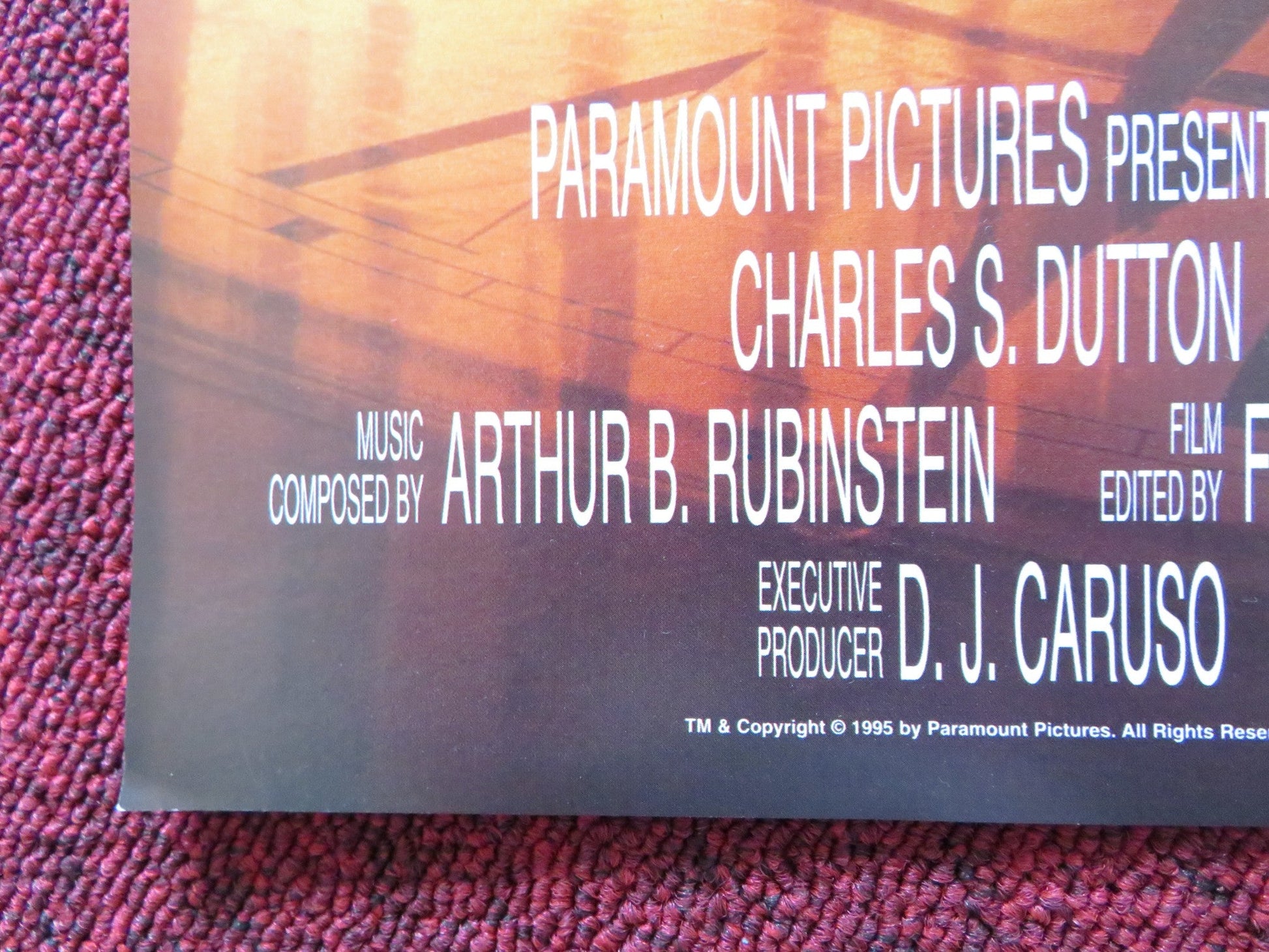 NICK OF TIME VHS VIDEO POSTER JOHNNY DEPP CHRISTOPHER WALKEN 1995 Rendezvous Cinema Movie posters