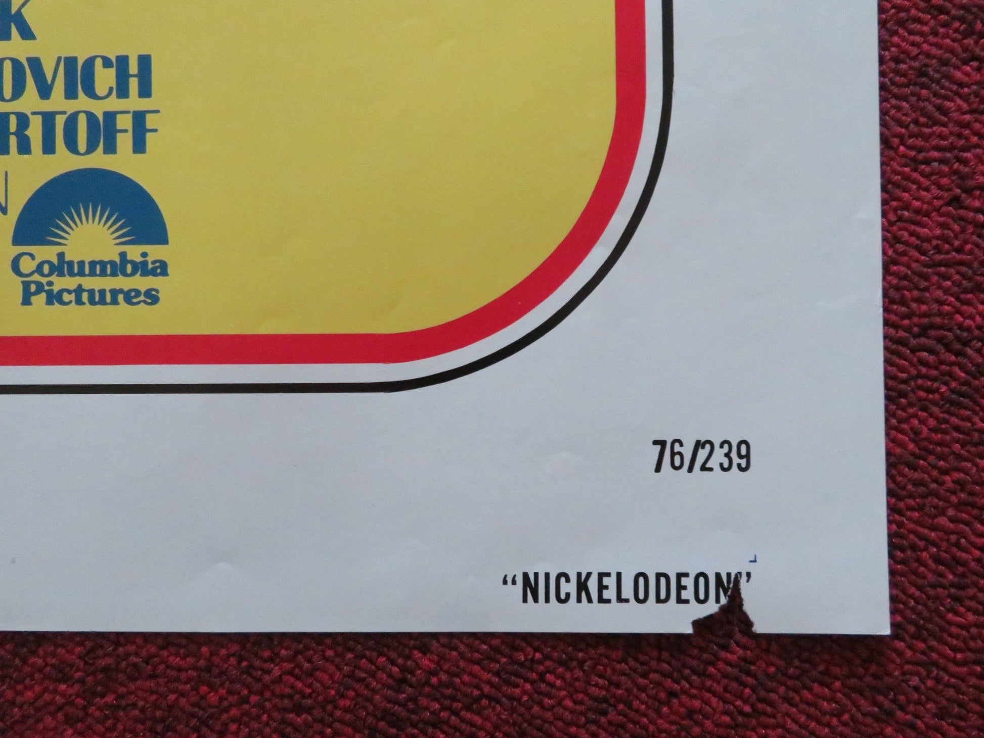 NICKELODEON FOLDED US ONE SHEET POSTER RYAN O'NEAL BURT REYNOLDS 1976 Movie posters