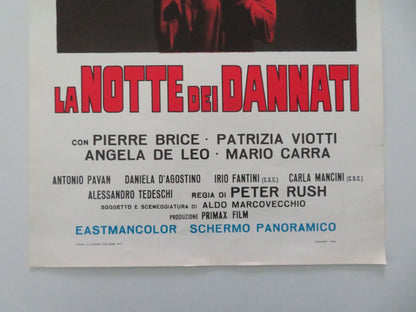 NIGHT OF THE DAMNED ITALIAN LOCANDINA POSTER PIERRE BRICE PATRIZIA VIOTTI 1971 Movie posters